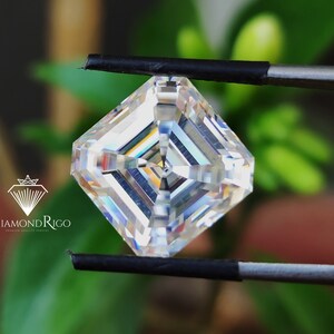 Asscher Cut Colorless Loose Moissanite Diamond Make For Moissanite Engagement Ring, Wedding Ring, Custom Moissanite Ring, Pendant Earrings