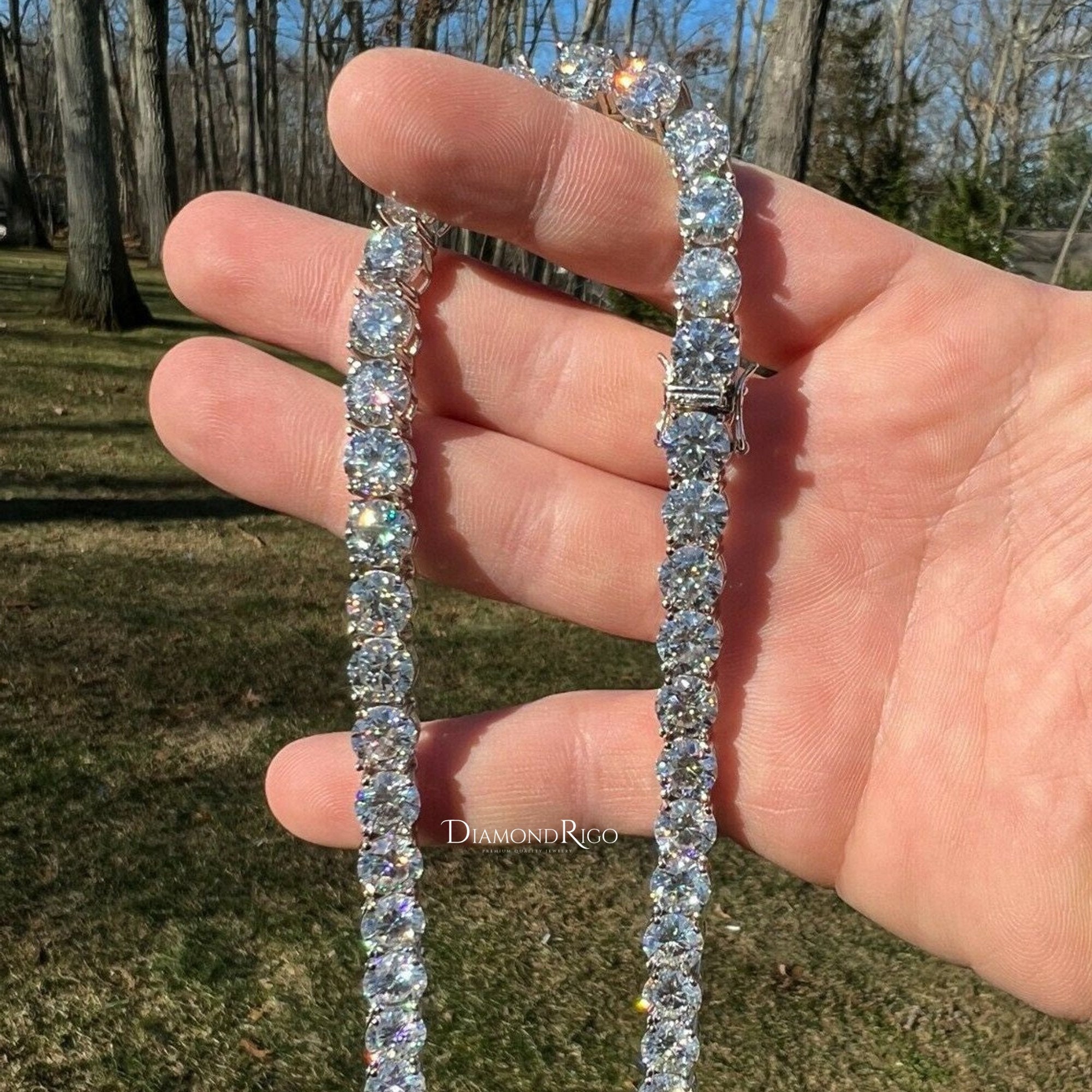 Moissanite Tennis Necklace | Real Diamond Tennis Chain