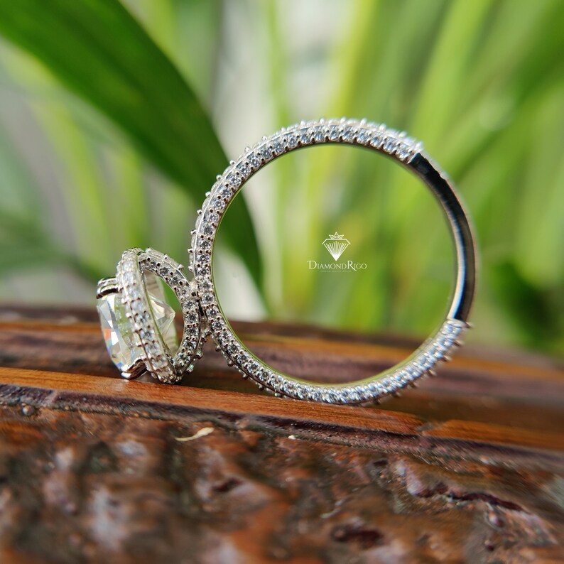 Antique Cushion Moissanite Engagement Ring 5.90 TCW Unique Etsy