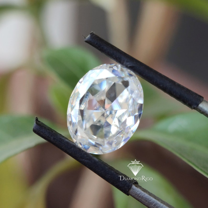 Colorless Oval Rose Cut Loose Moissanite for Jewelry Rings Etsy