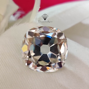 Old Mine Cut Loose Moissanite for Jewelry, OMC Cushion Cut Colorless Moissanite for Engagement Ring, Wedding Band, Anniversary/Promise Gifts