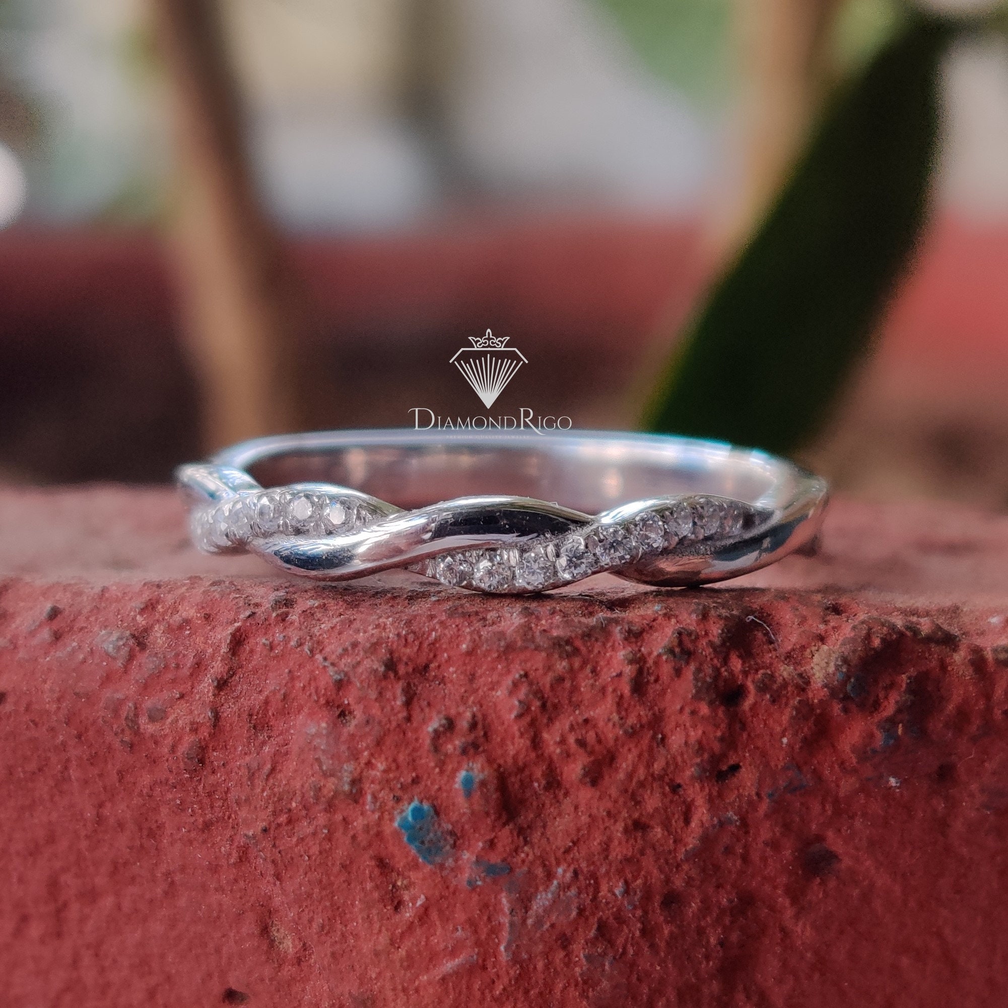 3.02TCW Round Moissanite Wedding Ring Set Twisted Bridal | Etsy