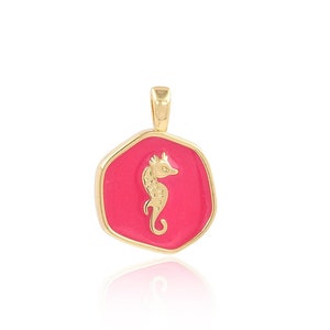 Delicate Animal Jewelry 18K Gold Filled Seahorse Pendant Gifts Sea Life Jewelry Beach Lover Necklace DIY Jewelry Making 19x14x3mm