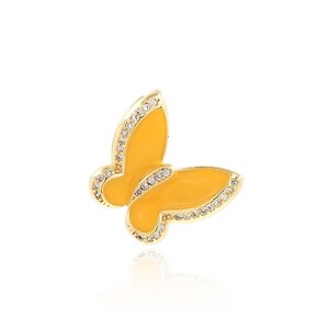 MircoPave CZ Butterfly Charm Insect Charm 18K Gold Filled Enamel Butterfly Charm DIY Bracelet Necklace Making Accessories 20x17.5x4mm