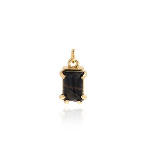18K Gold Filled Square Pendant,Solitaire Diamond Charm,DIY Jewelry Making Supplies,Micro Pave Colored Zircon Square Charm,13.5x9.5x5mm