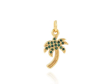 Lot de 18 Pendentifs - Palmier - Métal