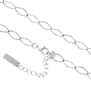 S925 Silver Necklace, Rhombus Necklace, Sterling Silver Necklace, Square Necklace, Fashion Necklace, Classic Necklace, Welded Chain Necklace