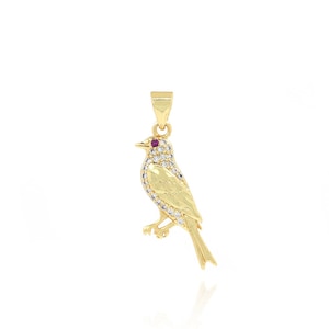 18K Gold Filled Flying Charm,Micro Paved Colorful Zircon Bird Necklace Pendant,  DIY Jewelry Making Supplies, Bird Jewelry,29.5x9.5x3.5mm