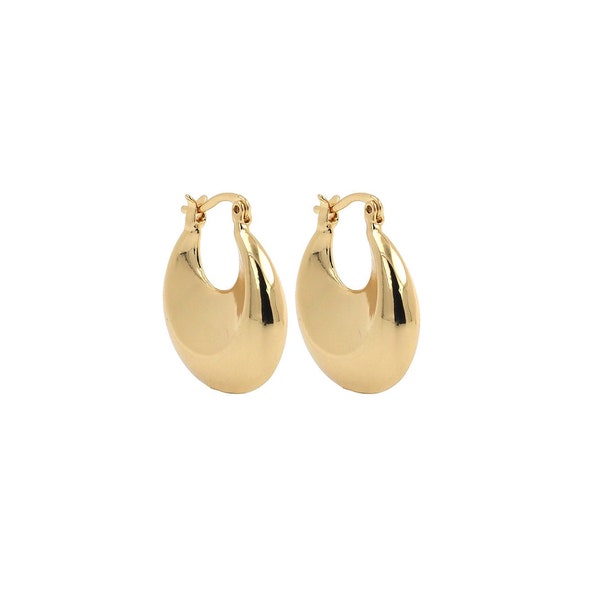 18K Gold Filled Chunky Earrings, Drop Earrings, Chunky Gold Earrings, Christmas Gifts, DIY Jewelry Making，26x23x7.5mm