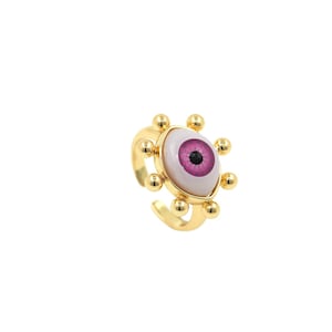Evil Eye Ring, Eyeball Ring, Realistische Eye Ring, Griekse sieraden, Amulet Ring, 18K Vergulde Evil Eye Charm, All Seeing Eye Ring, Golden Eye Ring