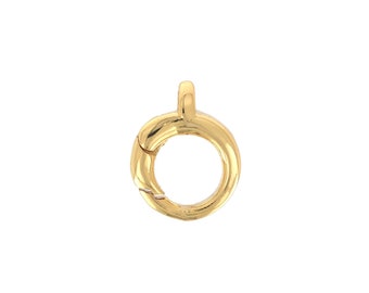 18K Gold Filled Lobster Clasp, Round Spring Clasp, Jewelry Clasp Charm, DIY Jewelry Making,10x12.5x3.5mm