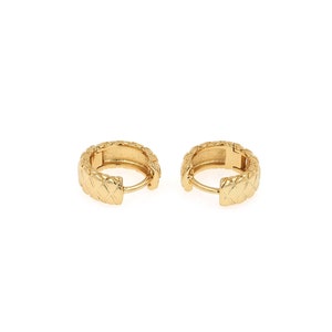 18K goud gevulde gouden hoepel oorbellen, dikke oorbellen, drop oorbellen, doorboorde oorbellen, DIY sieraden maken, 13,5x13x5,5mm