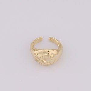 18K Gold Filled Open End Ring, Minimalist Ring, Gift for Her