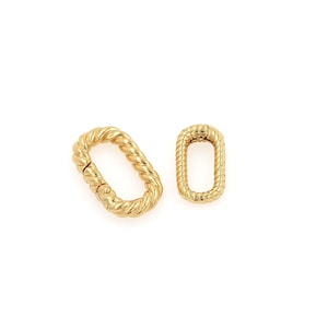 18K Gold Filled Lobster Clasp, Oval Spring Clasp, Distortion Clasp，Jewelry Clasp Charm, DIY Jewelry Making