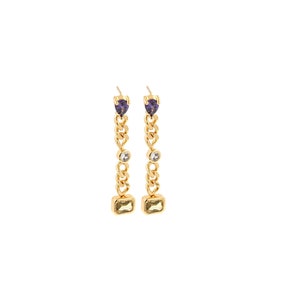 18K Gold Filled Tassel Oorbellen, Zirkoon Oorbellen, Drop Oorbellen, Oorbellen voor vrouwen, Cadeaus voor haar, 45,5x8,6x16,5mm