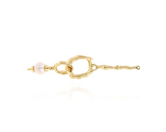 18K Gold Filled Bar Connector, Pearl Connector, DIY Jewelry Making,80x20x10mm