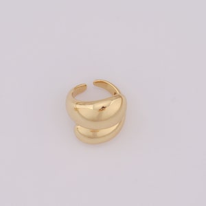 18K Gold Filled Open End Ring, Cuddle Ring, Gift for Her