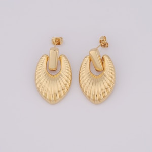 18K Gold Filled Drop Oorbellen, stijlvolle oorbellen, cadeaus voor haar, 32,5x20,5x5mm