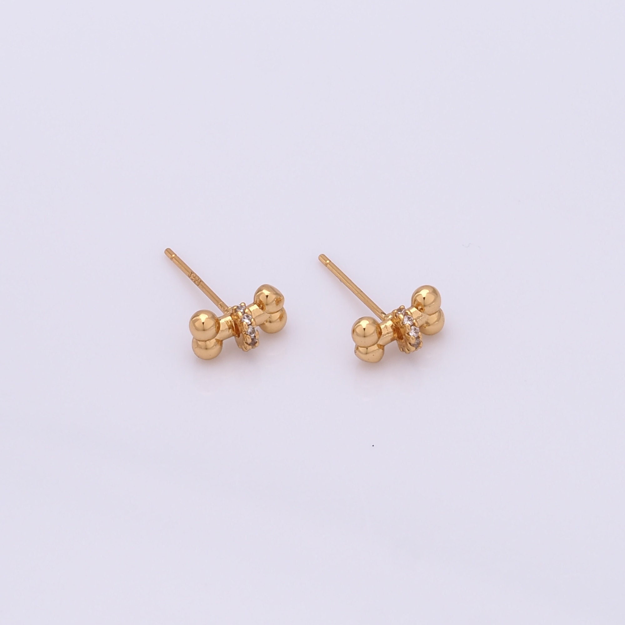 アクセサリー 18k ball earrings Genuine 18ct 750 Yellow, Rose or White Gold 8mm Stud Ball