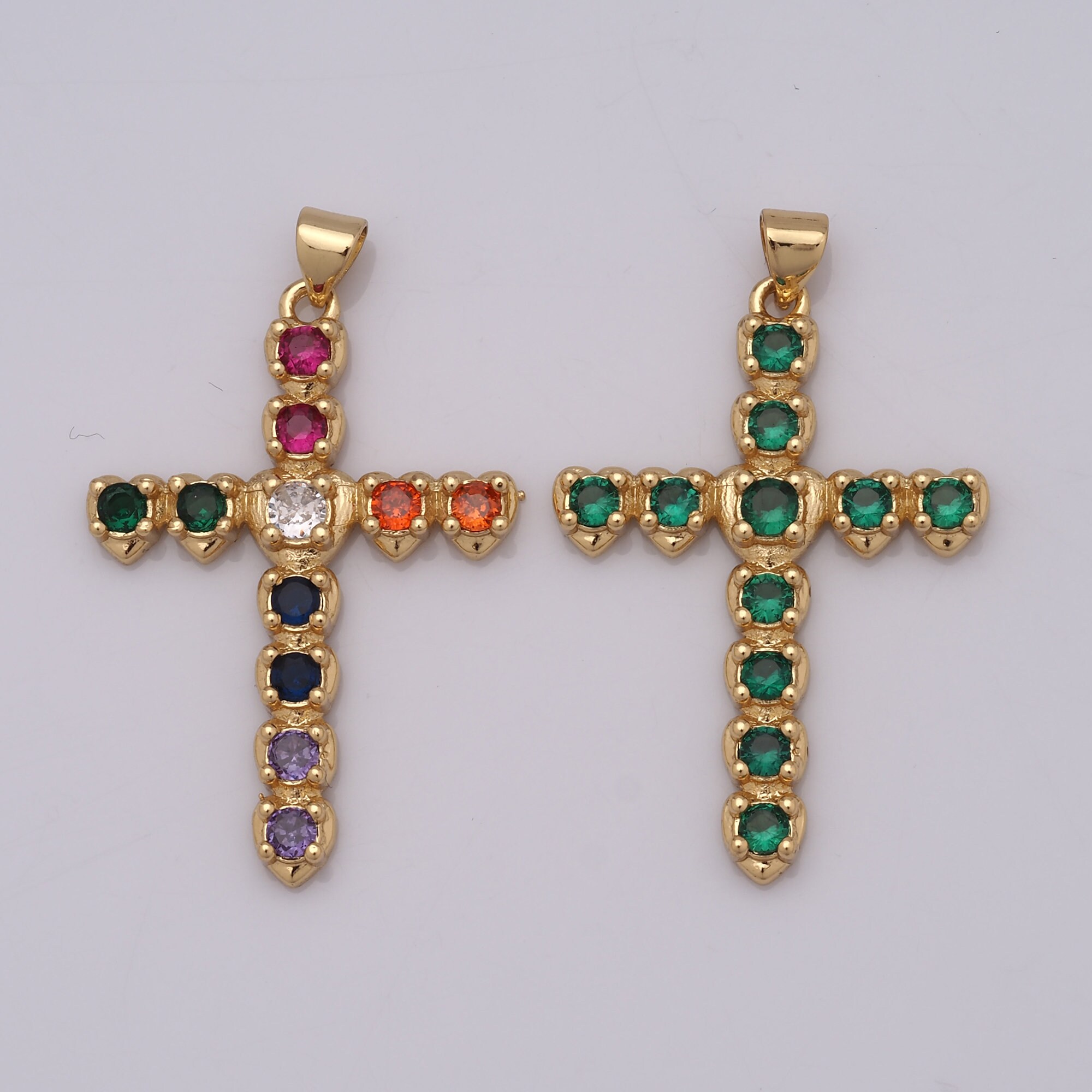 Beebeecraft 1 Boîte De 40 Breloques Pendentif Croix En Laiton