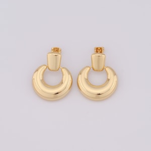 18K Gold Filled Drop Oorbellen, stijlvolle oorbellen, cadeaus voor haar, 31x25,5x5mm