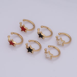 Pendientes de estrella rellenos de oro de 18 quilates, pendientes de moda, pendientes de mujer, regalos para ella, 12x11x7 mm