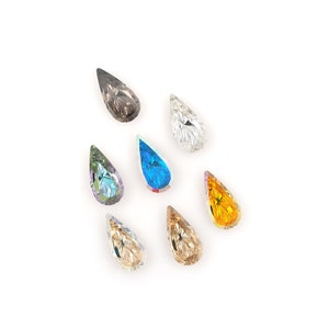 75pcs Crystal Baroque Pendants, 6100 Crystal Pendants, Water Drop Necklaces, Teardrop Pendants, DIY Crystal Accessories