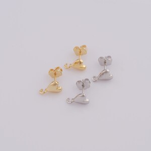 18K Gold Filled Heart Oorbellen, Zilveren Liefde Oorhaken, Hypoallergene Oorbellen, Cadeau voor haar, 11x7.5x2.5mm