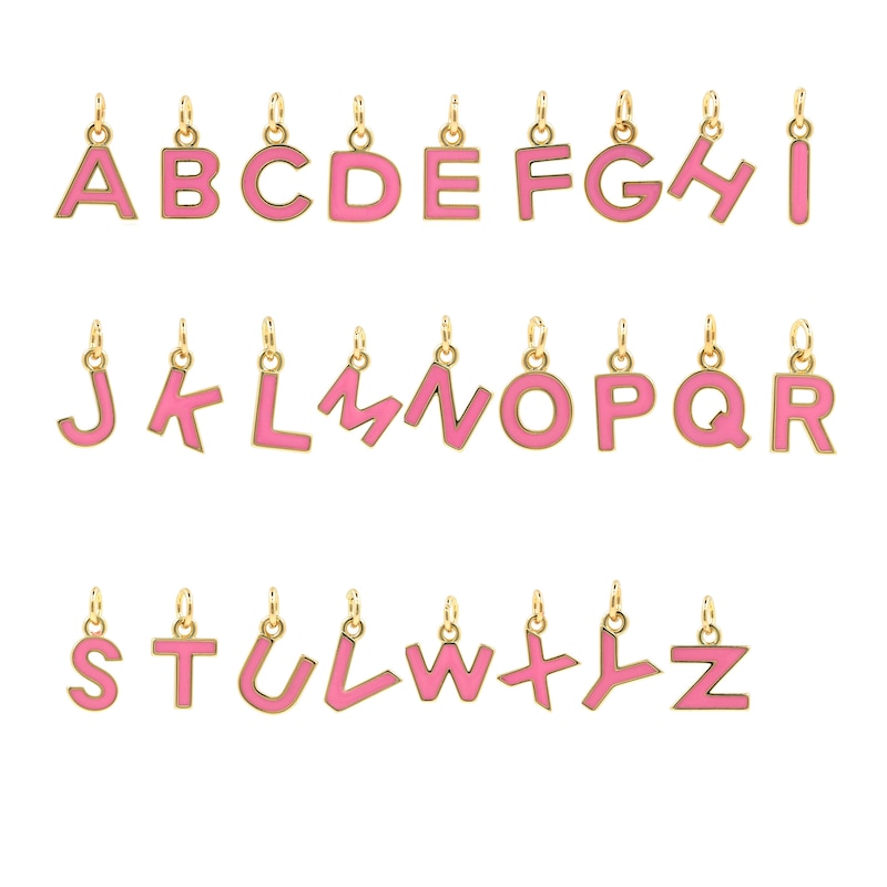 Enamel Letter Charms - Etsy