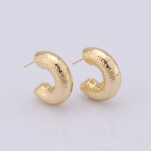 18K goud gevulde open gat oorbellen, mode oorbellen, sierlijke oorbellen, damesoorbellen, 30x29x9,5 mm