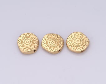 Alloy Flat Beads, 18K Gold Filled Necklace Bracelet Spacer Beads, DIY Jewelry Making，11.8x3mm