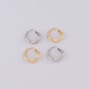 18K Gold Filled Rectangle Earrings, Fashion Earrings, Hypoallergenic Earrings, Gifts for Her ,34.5x35.5x7mm