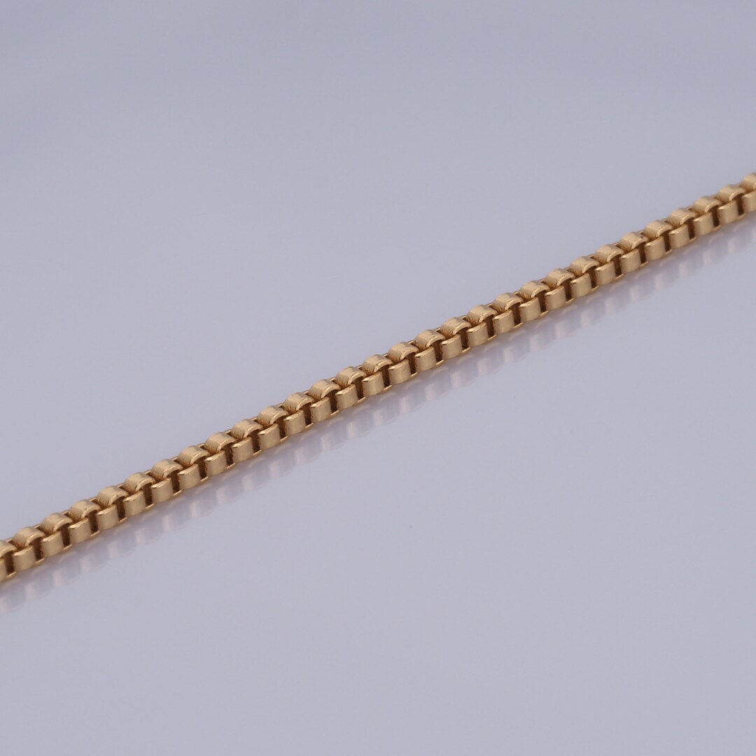 18K ゴールドフィルド ループクラスプチェーン スネークボーンチェーン