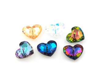 315pcs, colgante de amor, colgante de cristal en forma de corazón, collar en forma de corazón, multicolores disponibles, accesorios de cristal de joyería de bricolaje