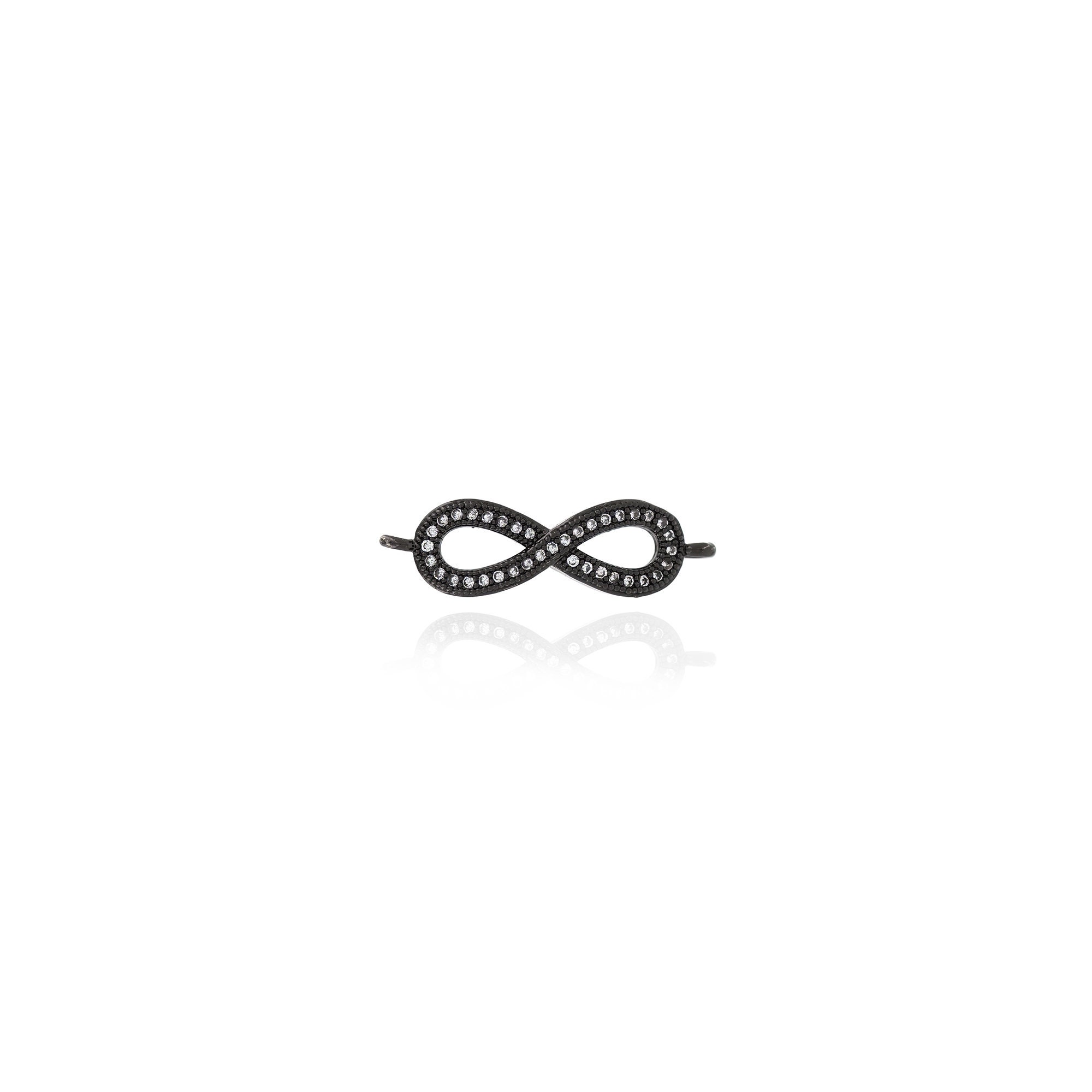 18K Gold Filled Infinity Connector Gold Infinity Connector Micropavé CZ ...