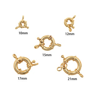 Sailor Clasp, 18K Gold Filled Spring Clasp, Carabiner, Necklace Clasp, Wave Clasp, DIY Jewelry Supplies
