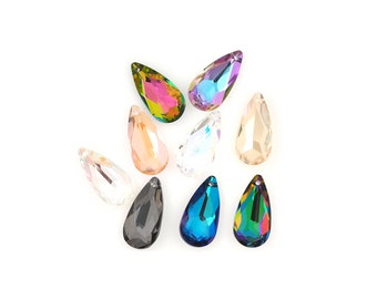216pcs Crystal Baroque Pendants, 6106 Crystal Pendants, Water Drop Necklaces, Teardrop Pendants, DIY Crystal Accessories