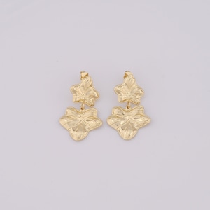 18K Gold Filled Leaf Oorbellen, Drop Oorbellen, Fashion Oorbellen, Cadeau voor haar, 22x13x5mm
