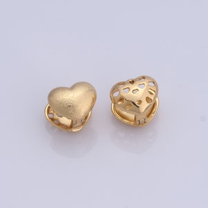 18K goud gevulde hartoorbellen, sierlijke oorbellen, modeoorbellen, cadeaus voor haar, 10x9x10,5 mm