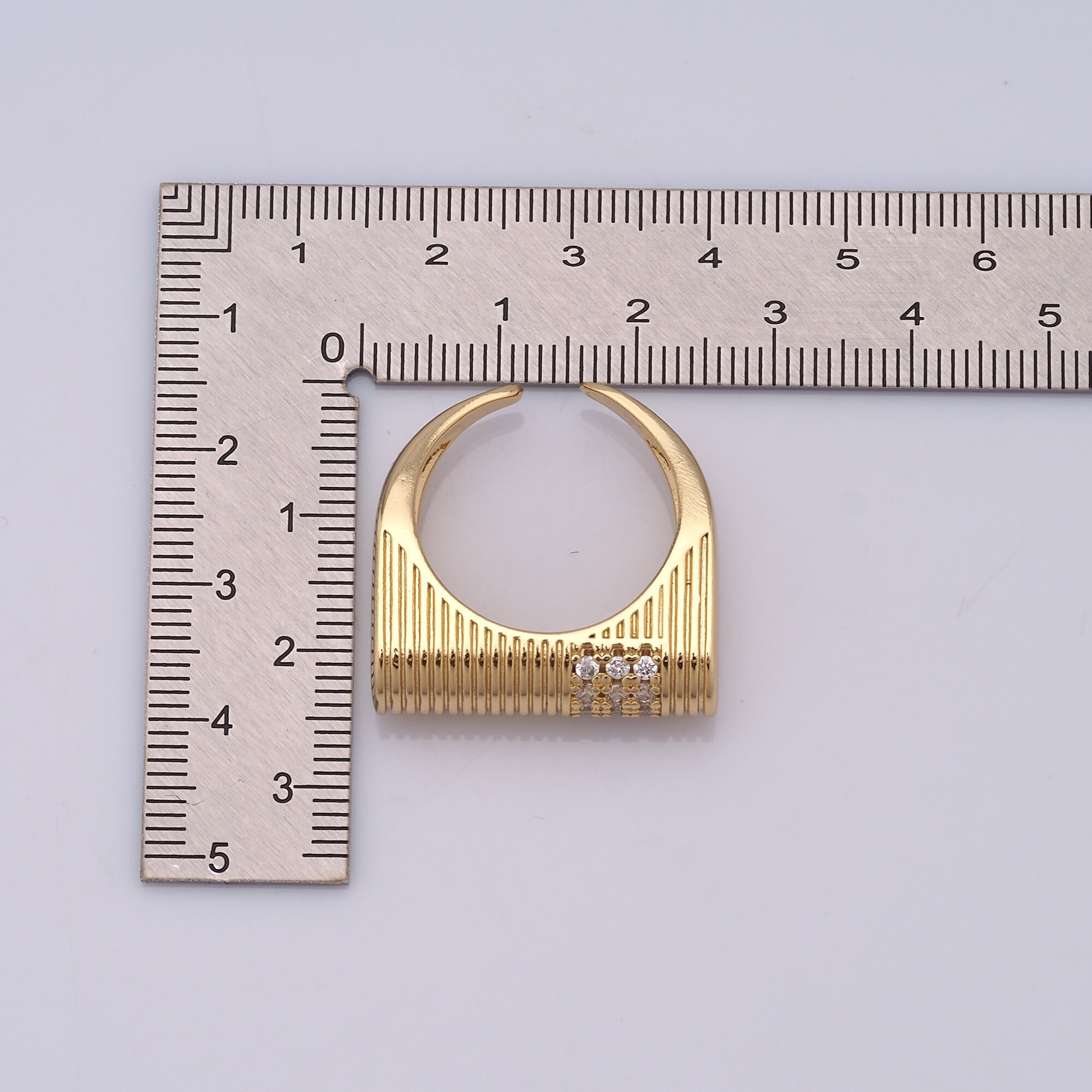 Luxe Geometric Pavé CZ Ring