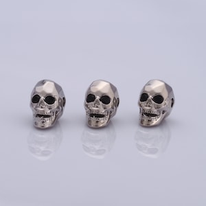 Silver Skull Spacer Beads, Bone Spacer Beads, DIY Jewelry Making，12.5x7.5mm