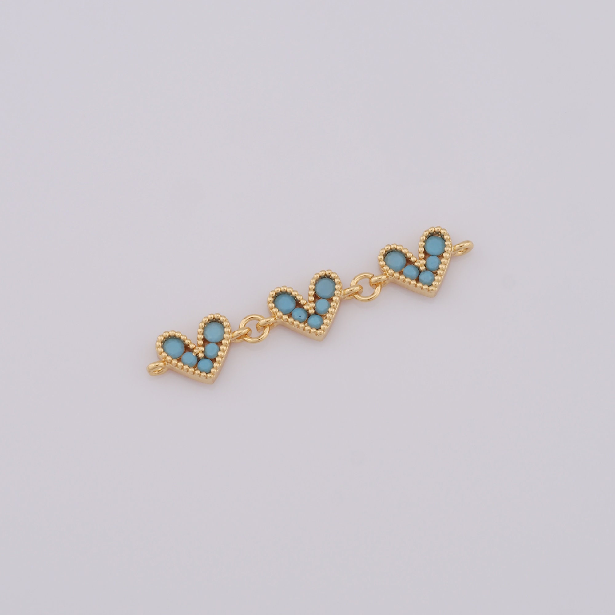 Beebeecraft 10pcs Coeur Liens Plaqué Or 18K Avec Infinity Et Zirconia - Charms Pour Bijoux