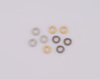 Fermoirs ouverts plaqués or 18 carats, fermoirs de bracelet de collier, fabrication de bijoux à faire soi-même : 7 x 7 x 1,5 mm
