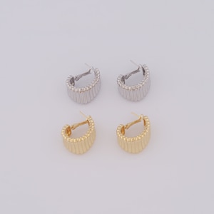 18K Gold Filled Open Earrings, Fashion Earrings, Hypoallergenic Earrings, Gifts for Her ,26x21.5x18mm