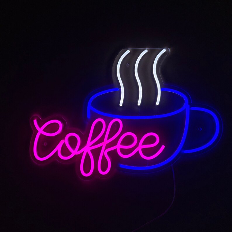 Custom Neon Signs Coffee Neon Sign Handcrafted Neon Sign Etsy