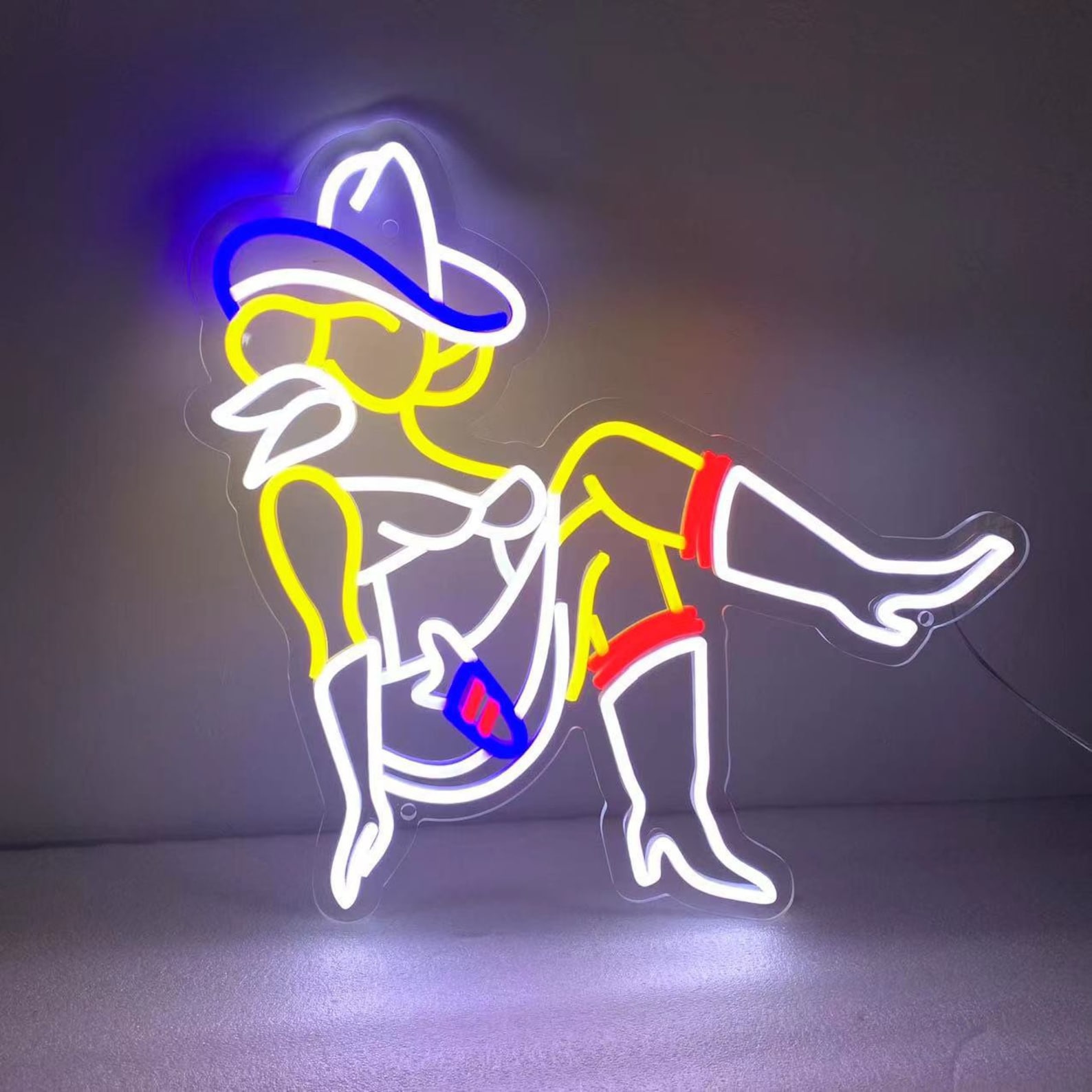 Las Vegas Girl Sign Neon Cowgirl Neon Sign Cowgirl Led Neon - Etsy