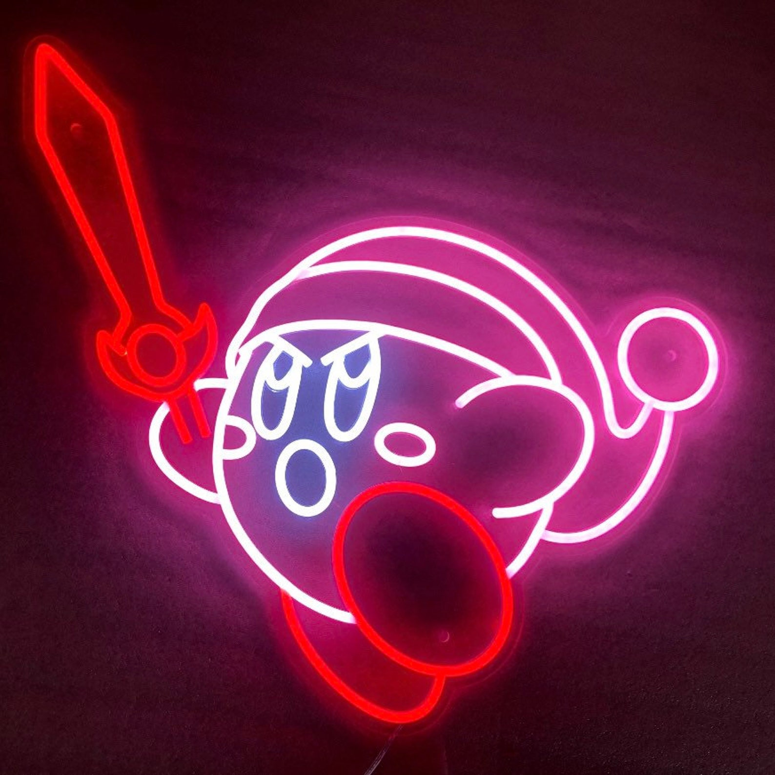 Kirby Neon Sign Decor Gaming Custom Kirby Light Kirby Neon - Etsy Canada