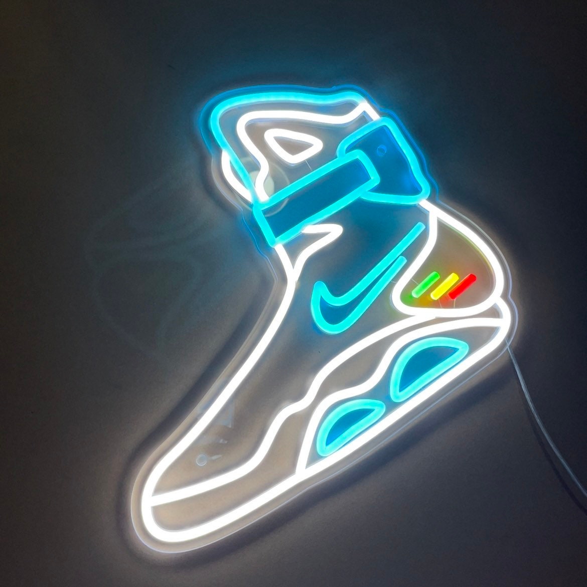 Back to the Future Neon Sign Shoes Neon Sign Sneaker Neon | Etsy