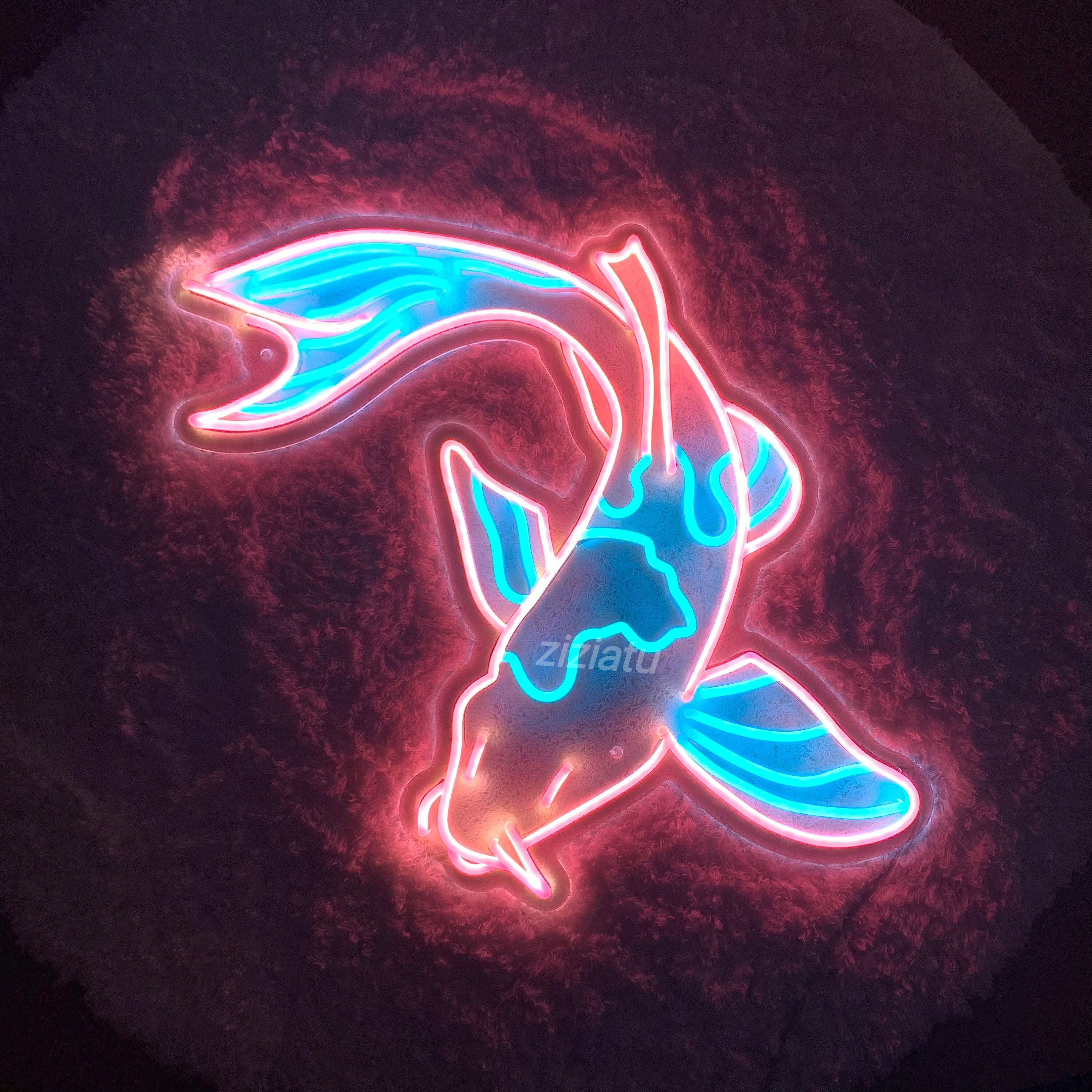 Koi Fish Neon Sign for Bedroom Wall Decor Fish Neon Sign - Etsy