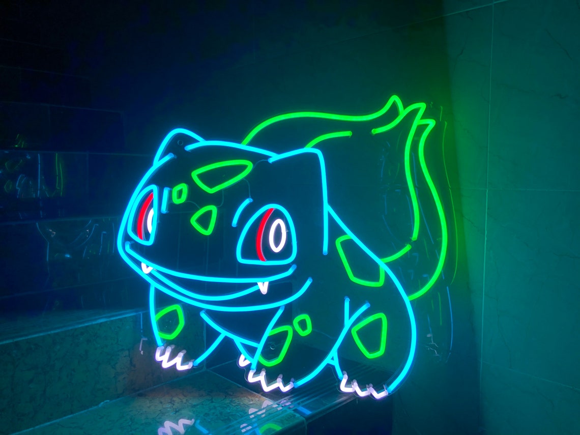 Bulbasaur Neon Sign Custom Neon Sign Etsy